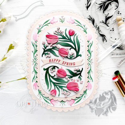 Tangled Tulips Stamp + Stencil