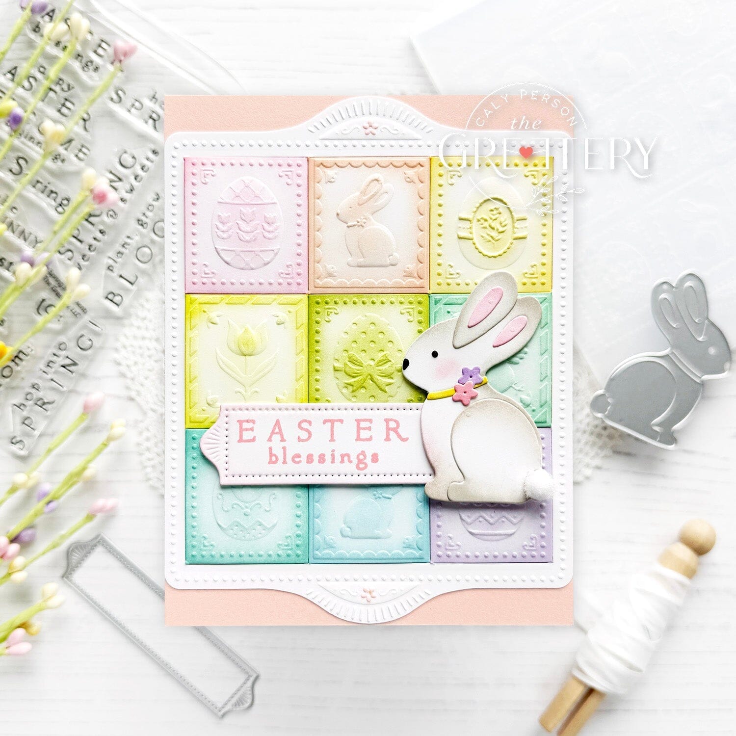 Shortbread Shapes: Rectangle Easter Embossing Folder