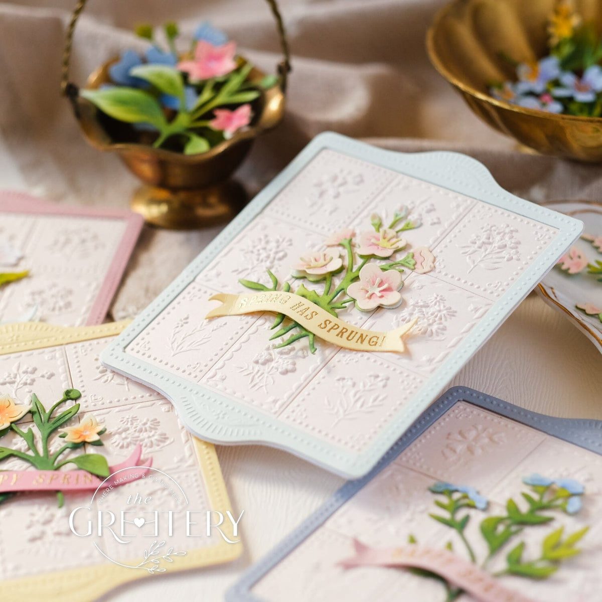 Shortbread Shapes: Rectangle Spring Embossing Folder – The Greetery