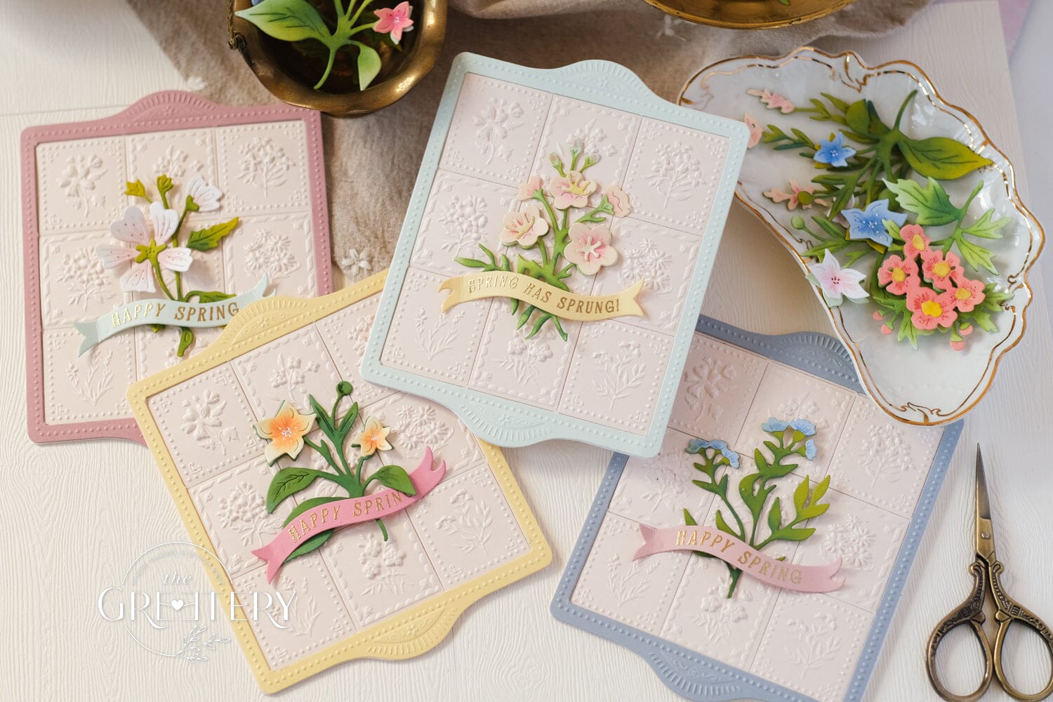 Shortbread Shapes: Rectangle Spring Embossing Folder