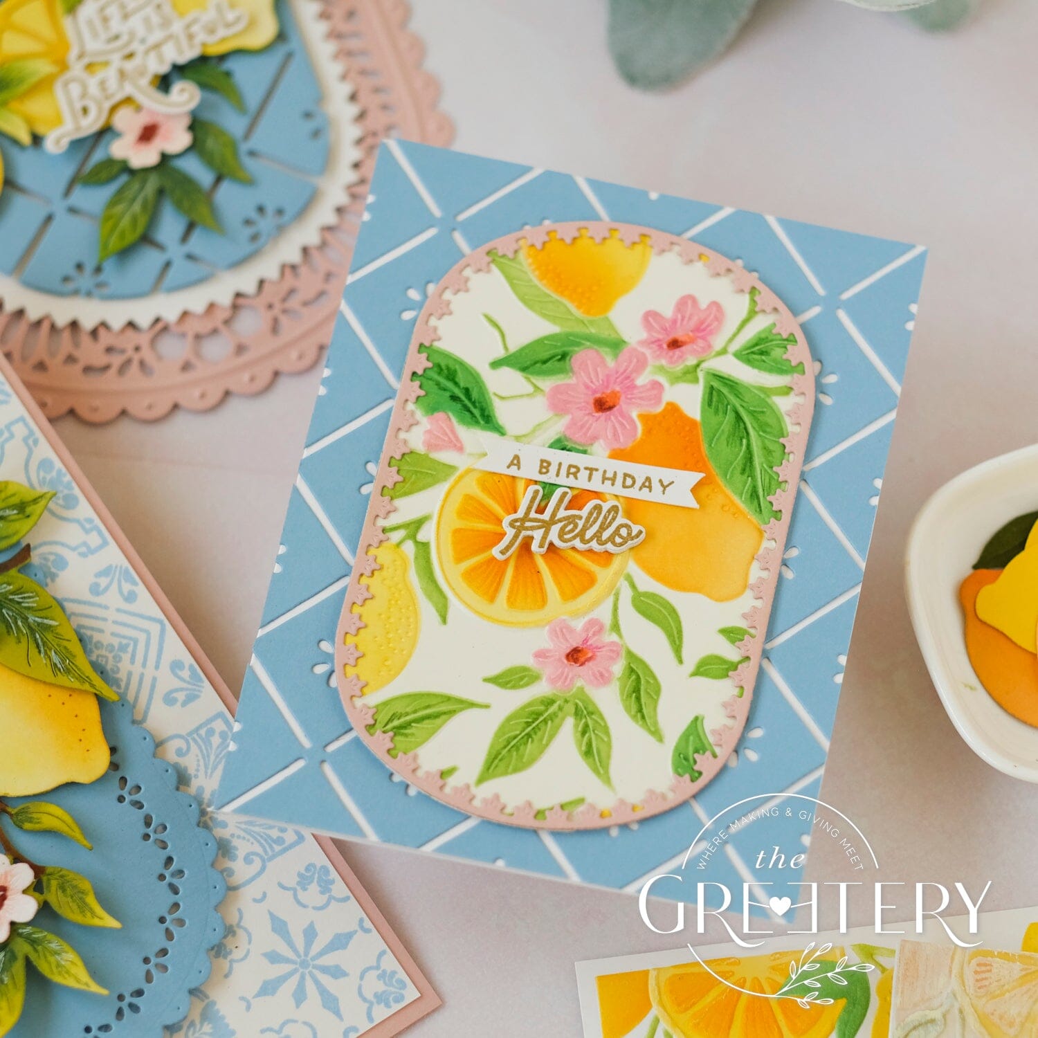Cottage Tile Background Die