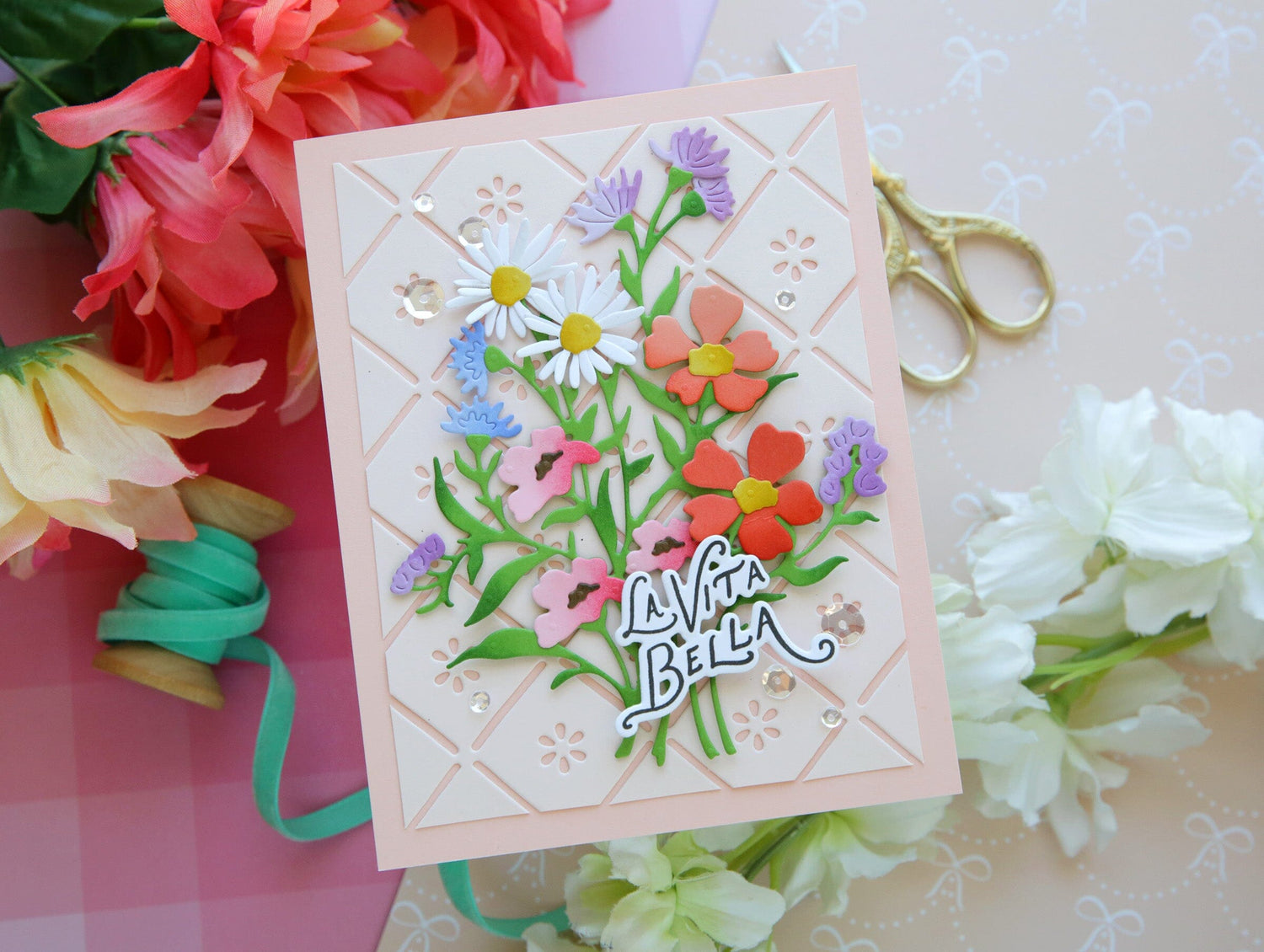 Cottage Tile Background Die