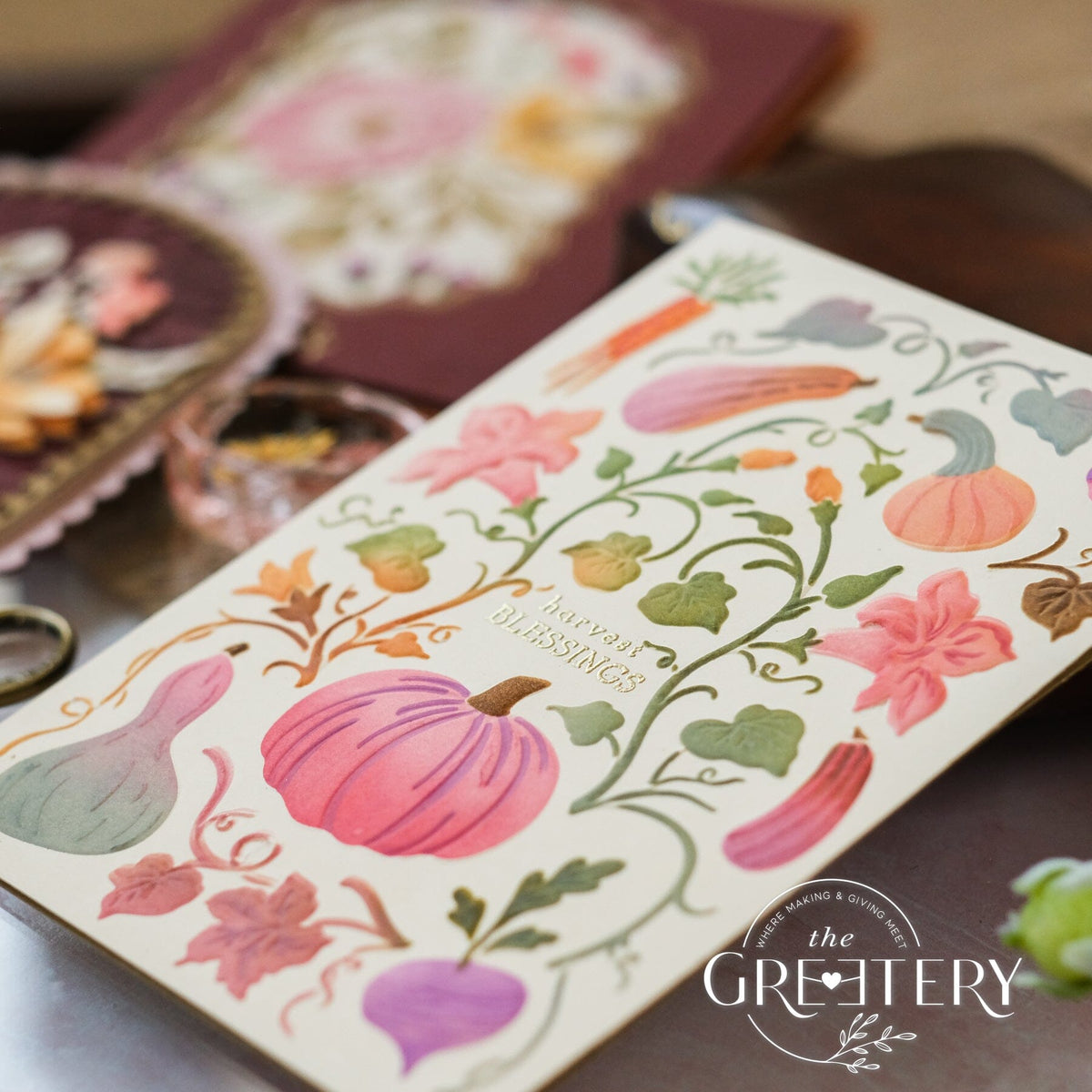 Hand-Picked Harvest Embossing Folder