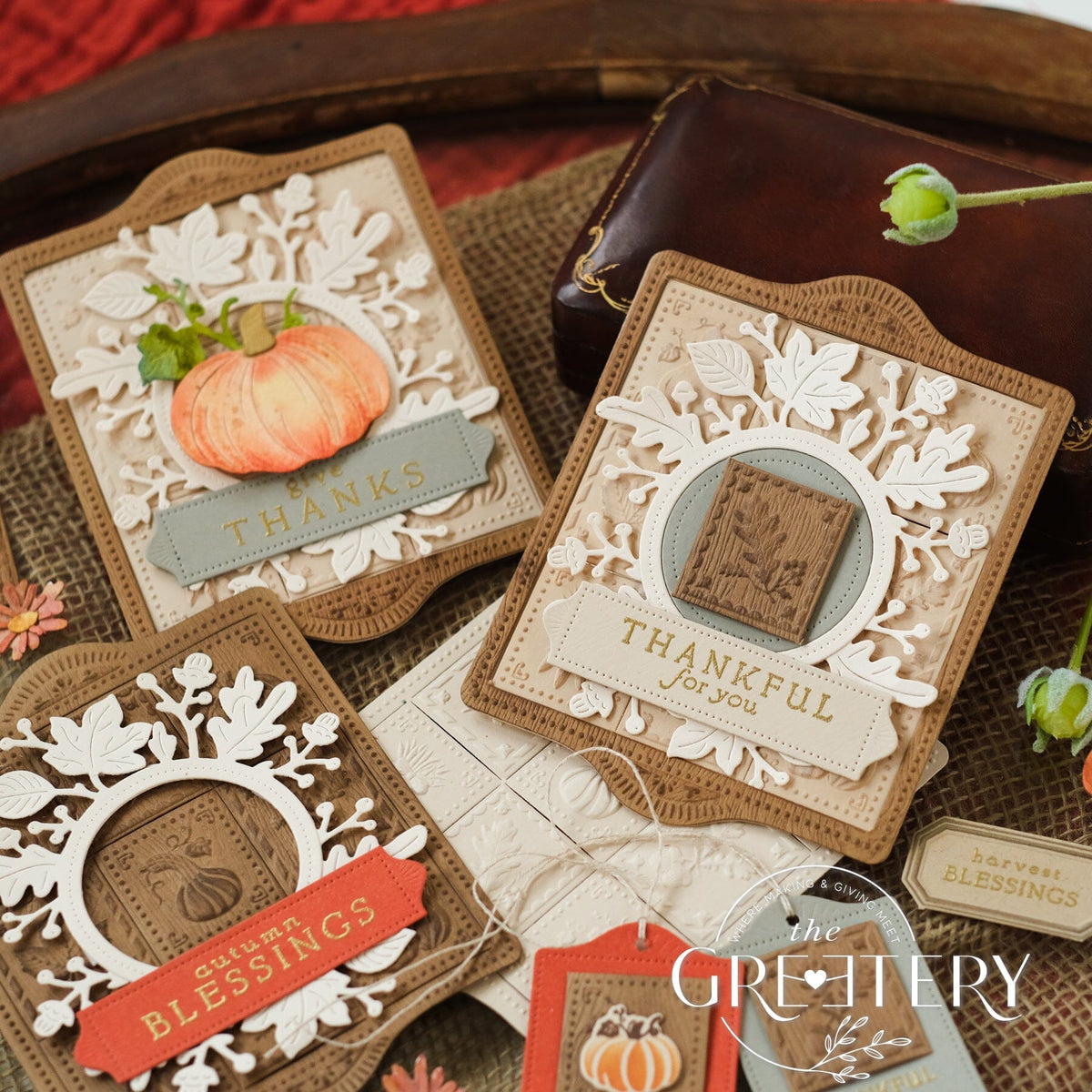 Shortbread Shapes: Rectangle Autumn Embossing Folder