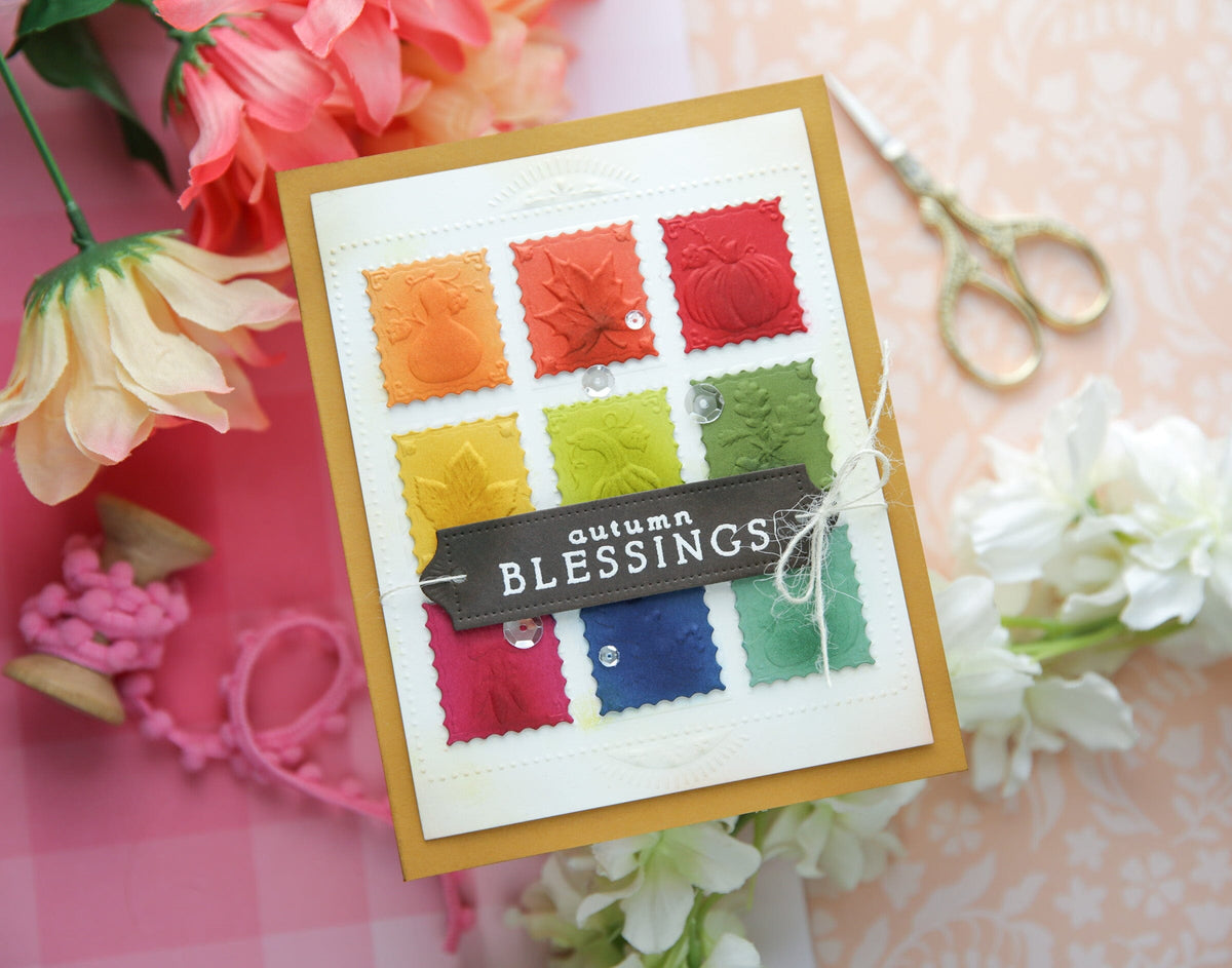 Shortbread Shapes: Rectangle Autumn Embossing Folder