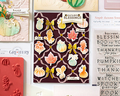Simple Autumn Mini Sentiments Stamp Set