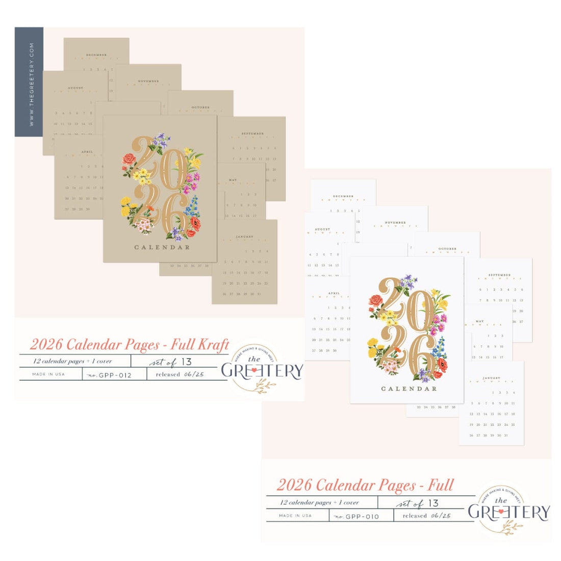 2026 Calendar Pages - Full