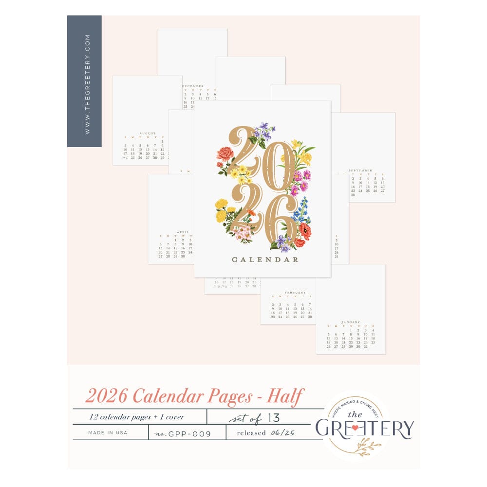 2026 Calendar Pages - Half