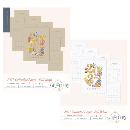 2027 Calendar Pages - Full