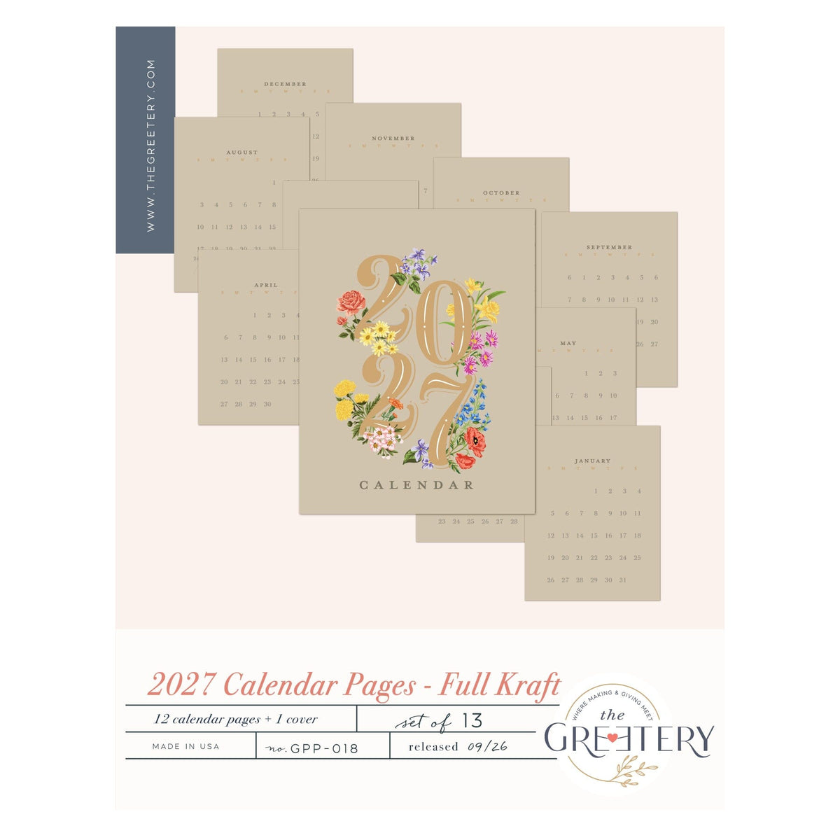 2027 Calendar Pages - Full
