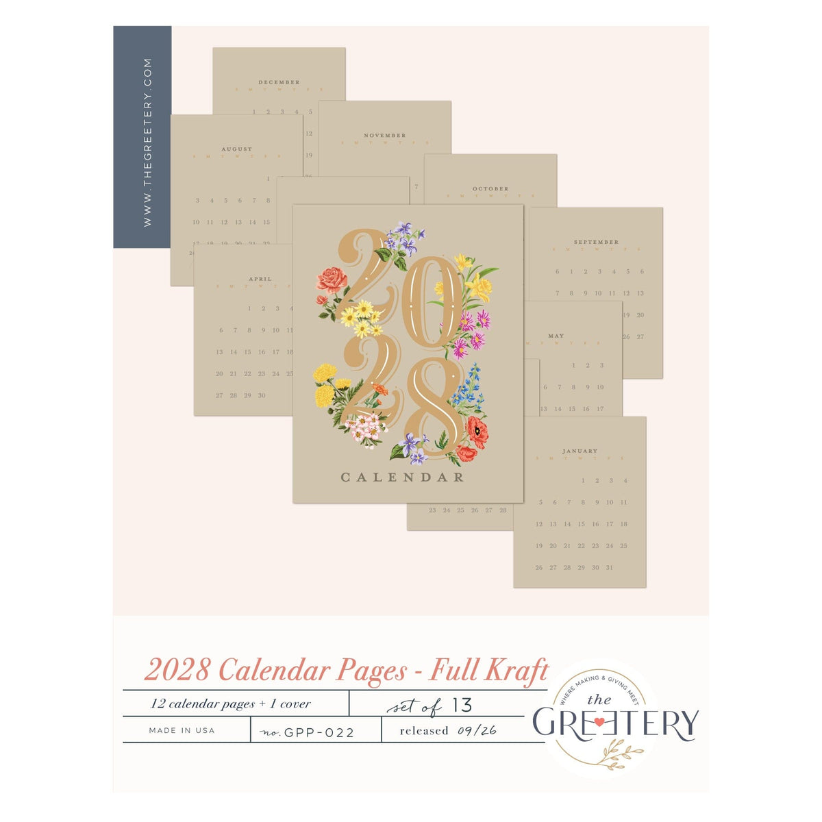 2028 Calendar Pages - Full