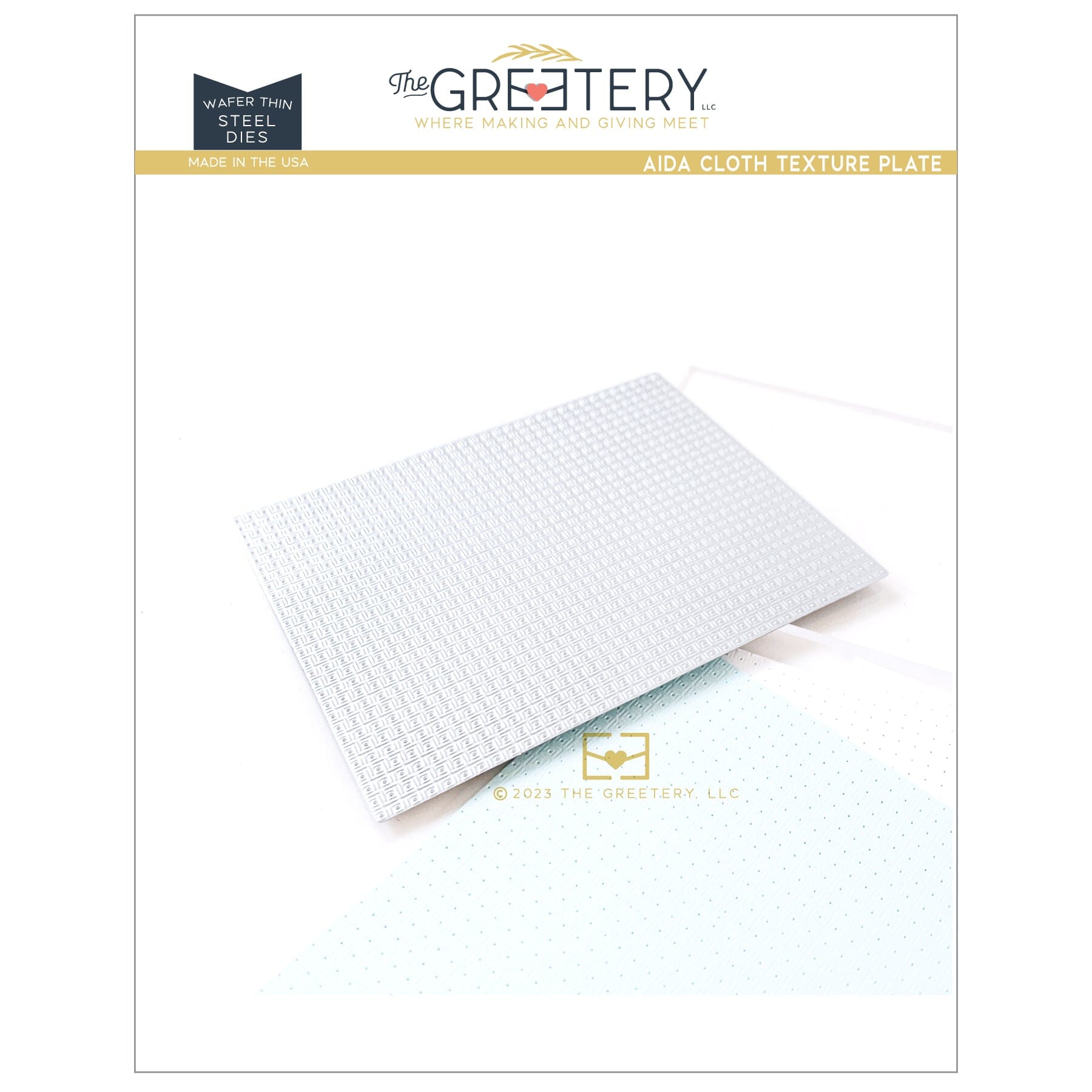 Aida Cloth Texture Plate – The Greetery