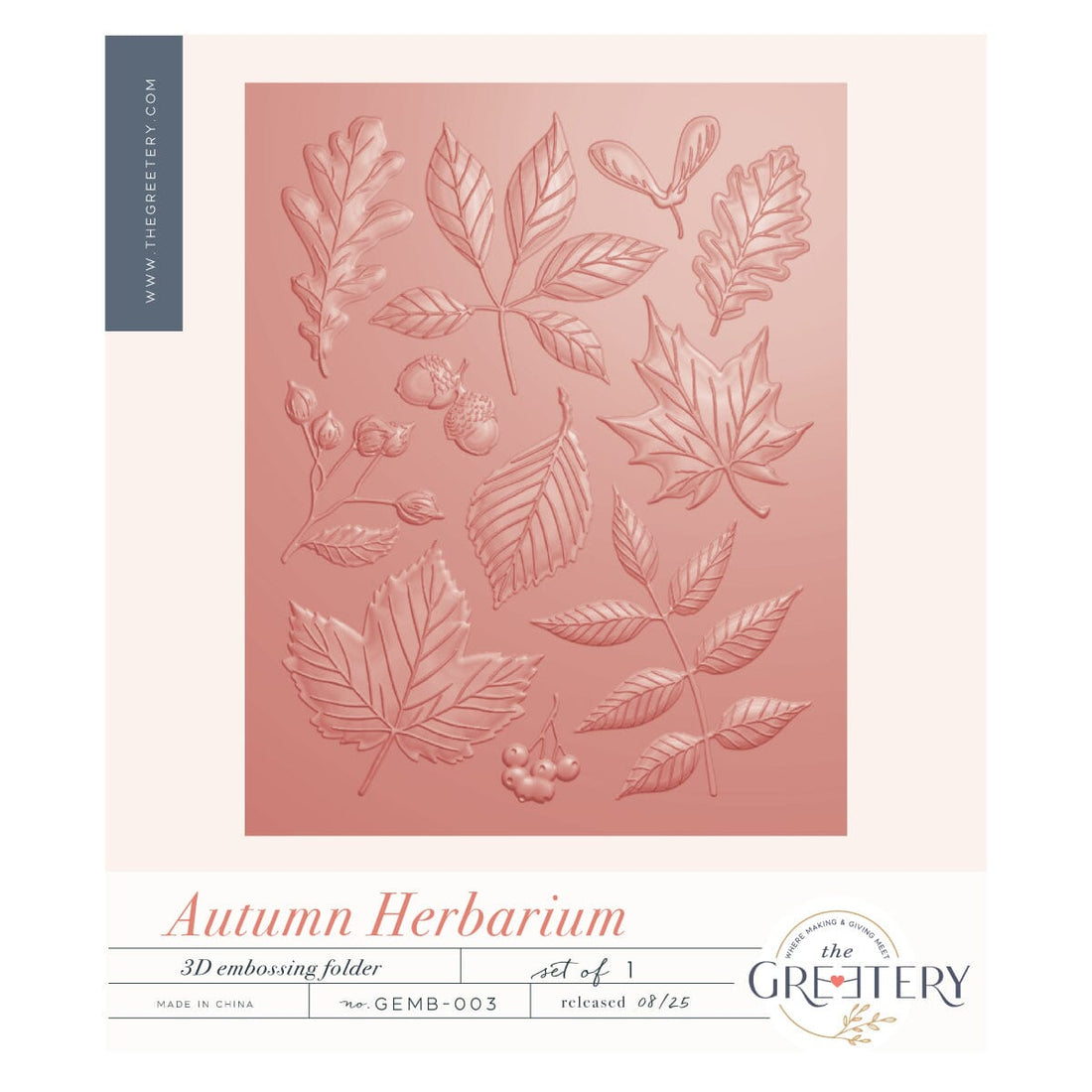 Autumn Herbarium Embossing Folder
