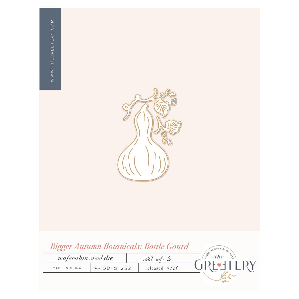 Bigger Autumn Botanicals Bottle Gourd Die