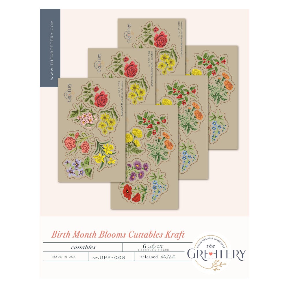 Birth Month Blooms Cuttables KRAFT