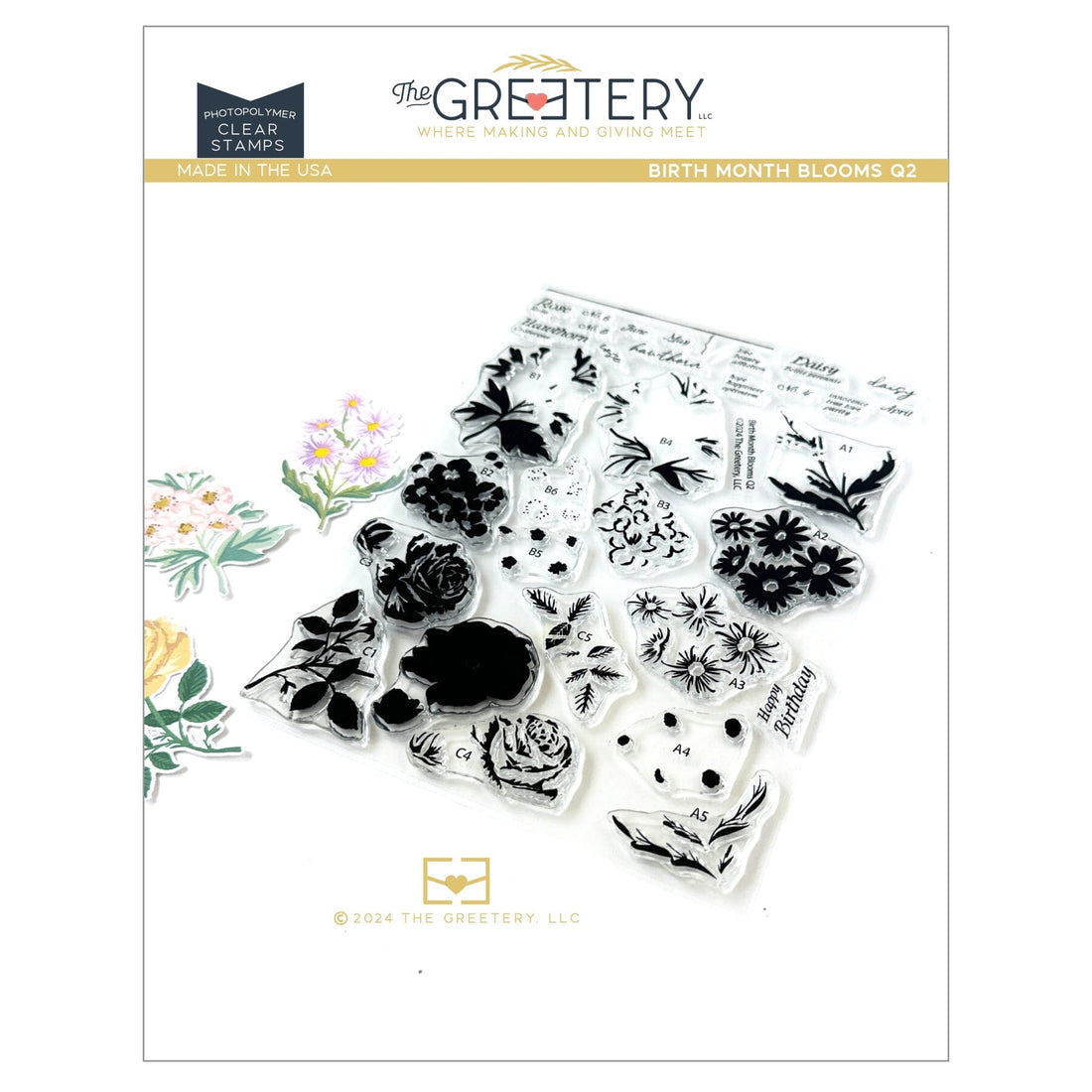 Birth Month Blooms Q2 Stamp Set
