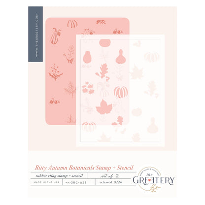 Bitty Autumn Botanicals Stamp + Stencil