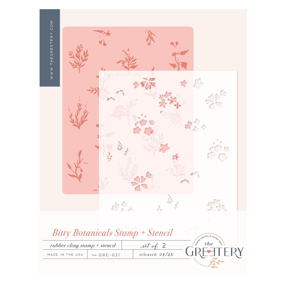 Bitty Botanicals Stamp + Stencil