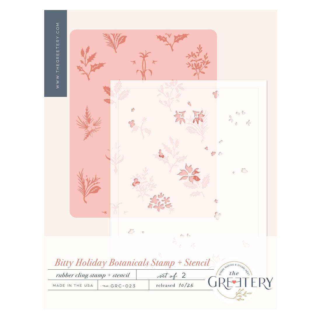 Bitty Holiday Botanicals Stamp + Stencil