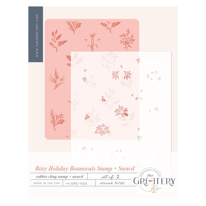 Bitty Holiday Botanicals Stamp + Stencil