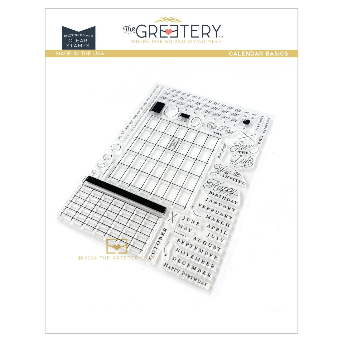 Calendar Basics Stamp Set