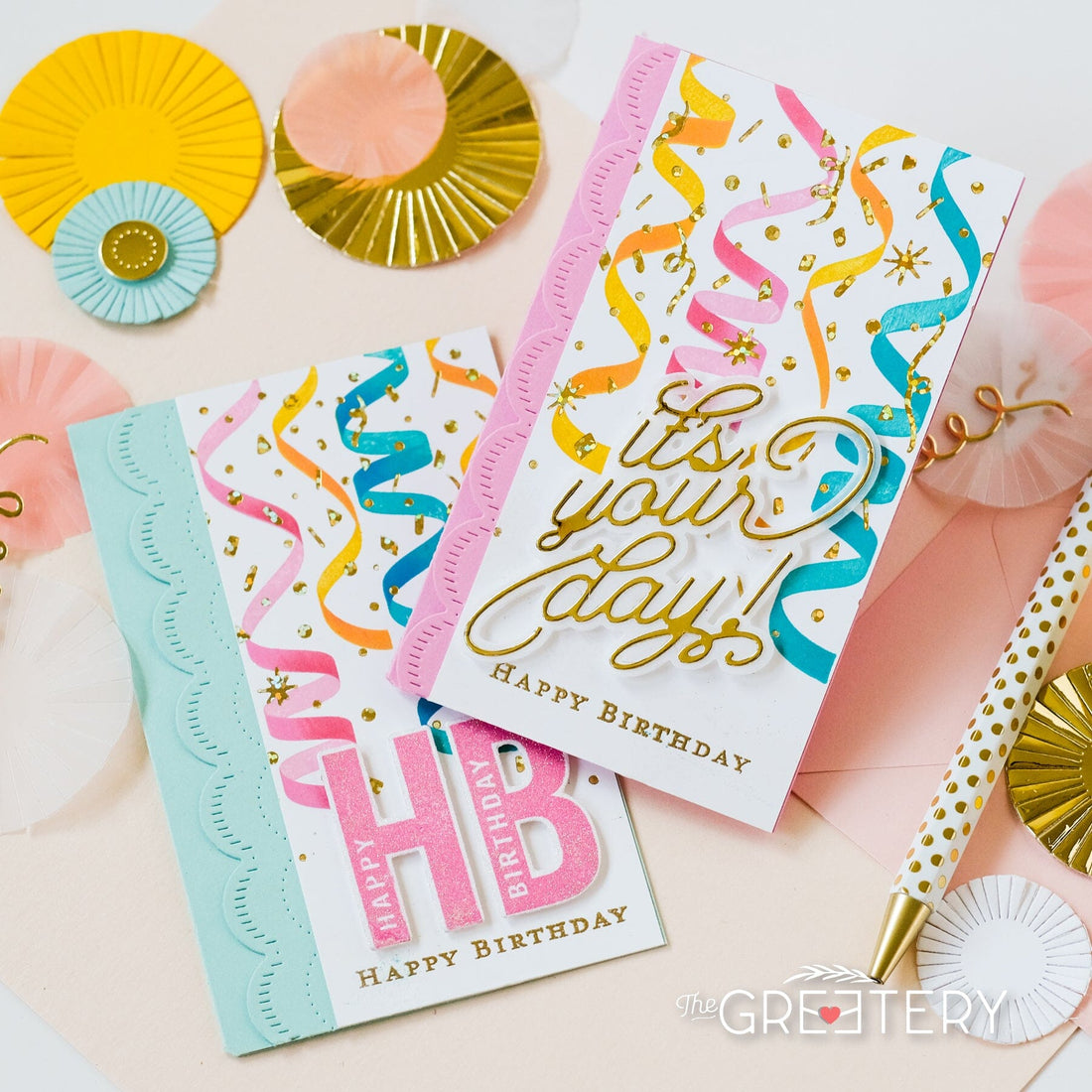 Celebration Streamers Stamp + Stencil