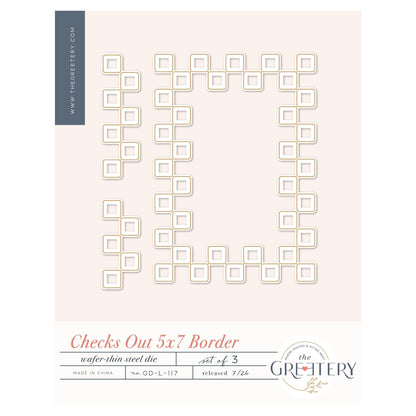 Checks Out 5x7 Border Die
