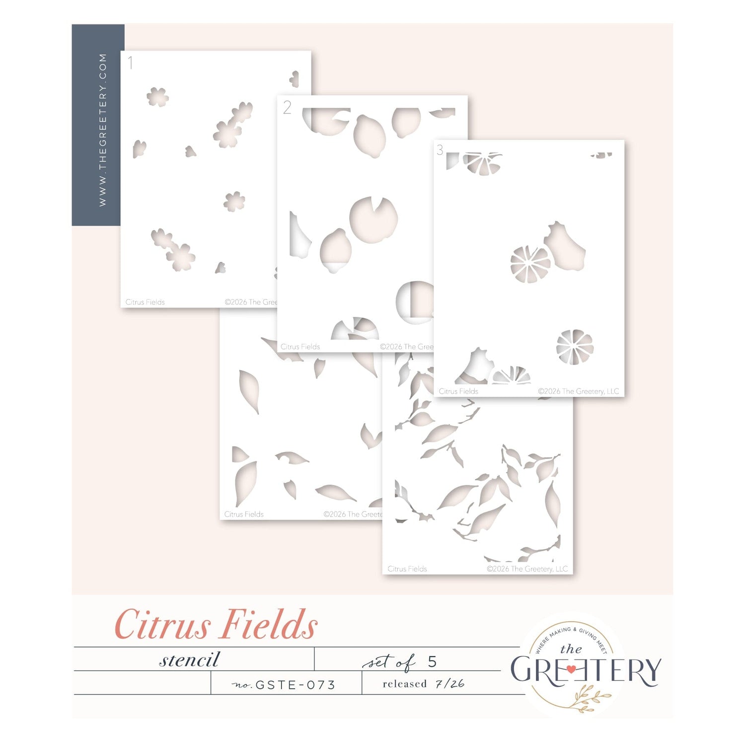 Citrus Fields Stencil