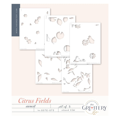 Citrus Fields Stencil