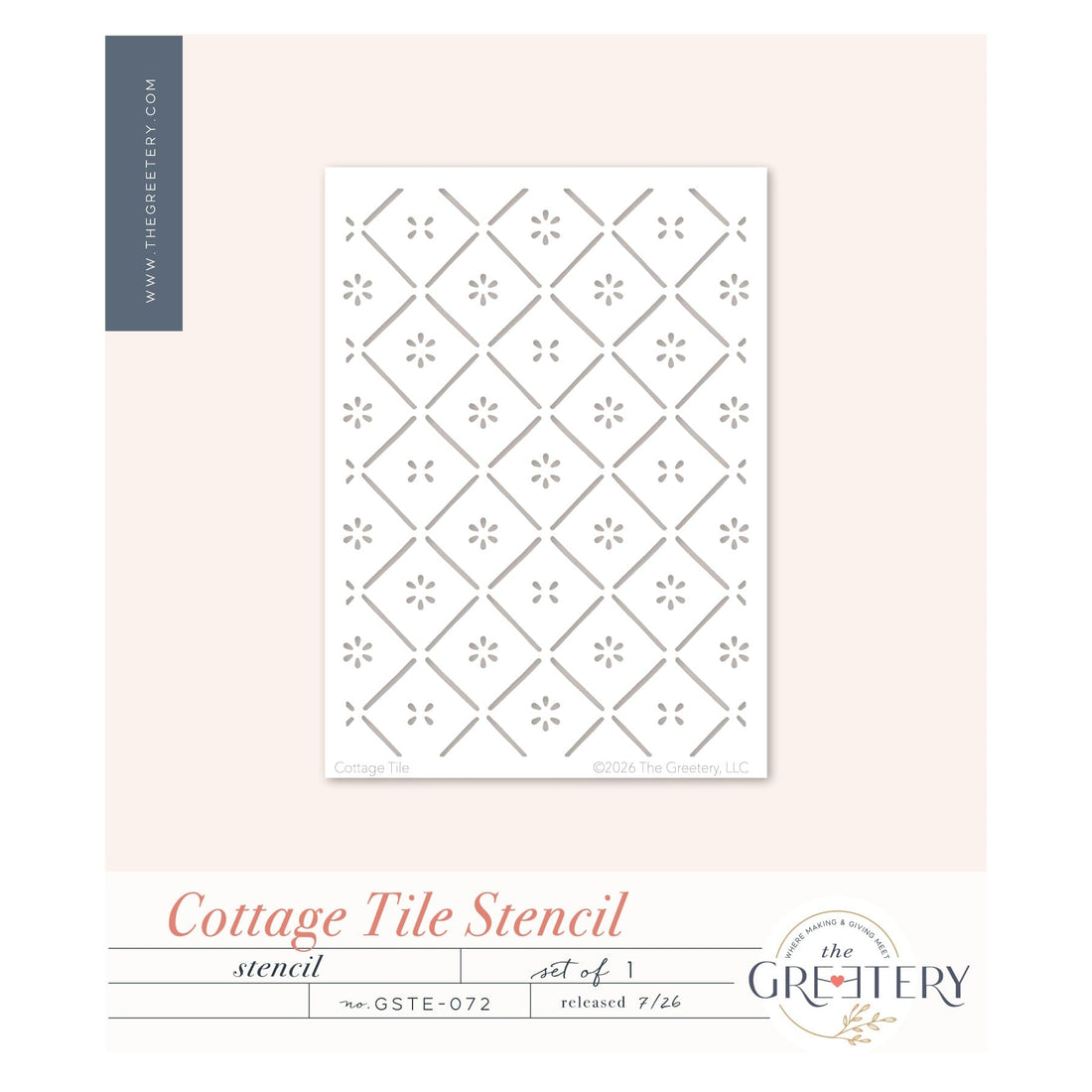 Cottage Tile Stencil