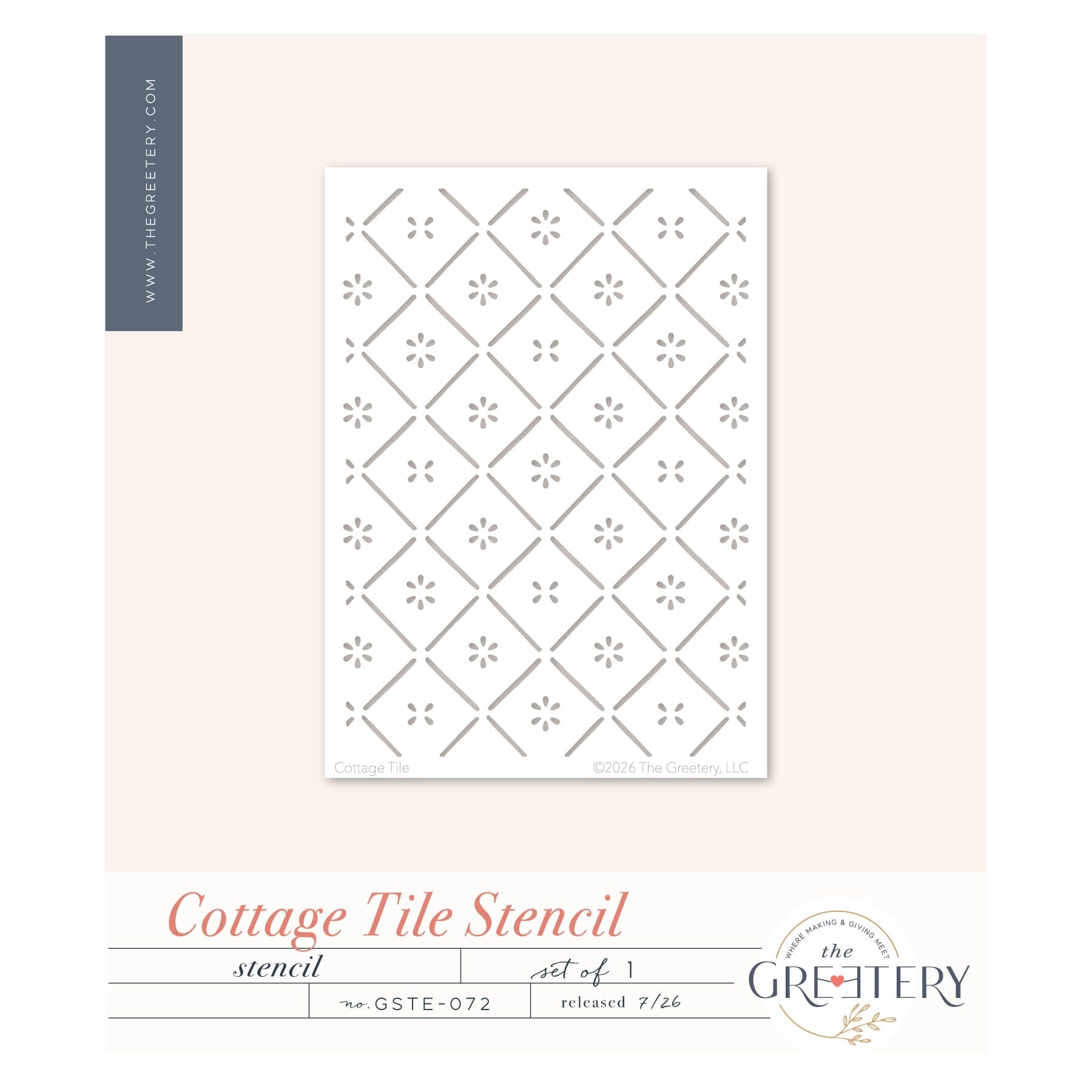Cottage Tile Stencil