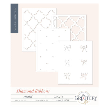 Diamond Ribbons Stencil – The Greetery