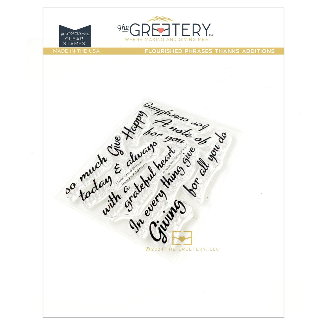 Flourished Phrases Thanks Additions Stamp Set