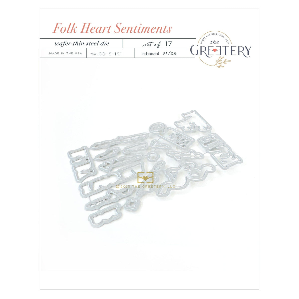 Setimants Folk Heart Sentiments Die – The Greetery