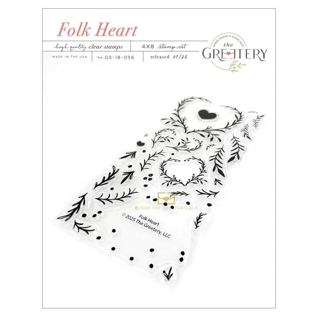 Folk Heart Stamp Set