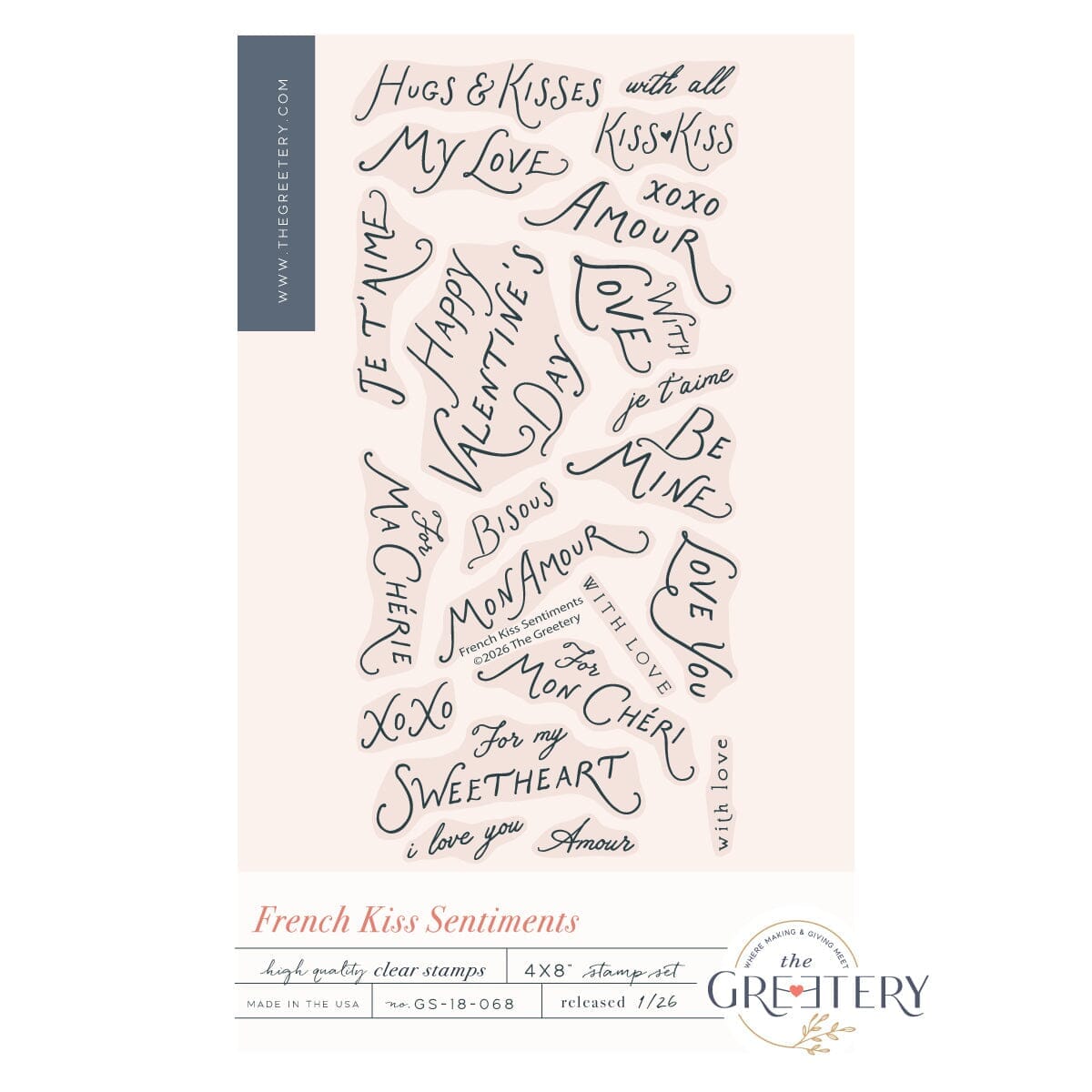 French Kiss Sentiments Stamp Set