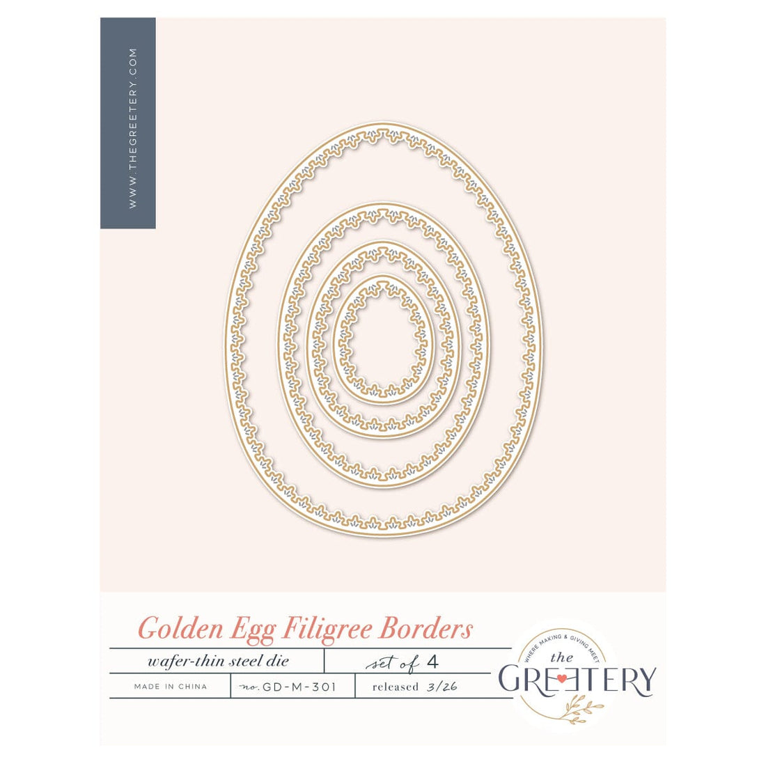 Golden Egg Filigree Borders Die