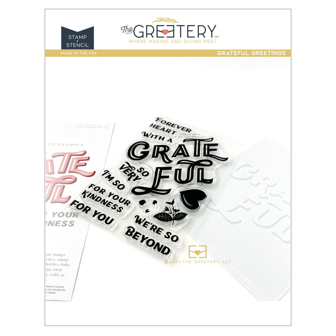 Grateful Greetings Stamp + Stencil