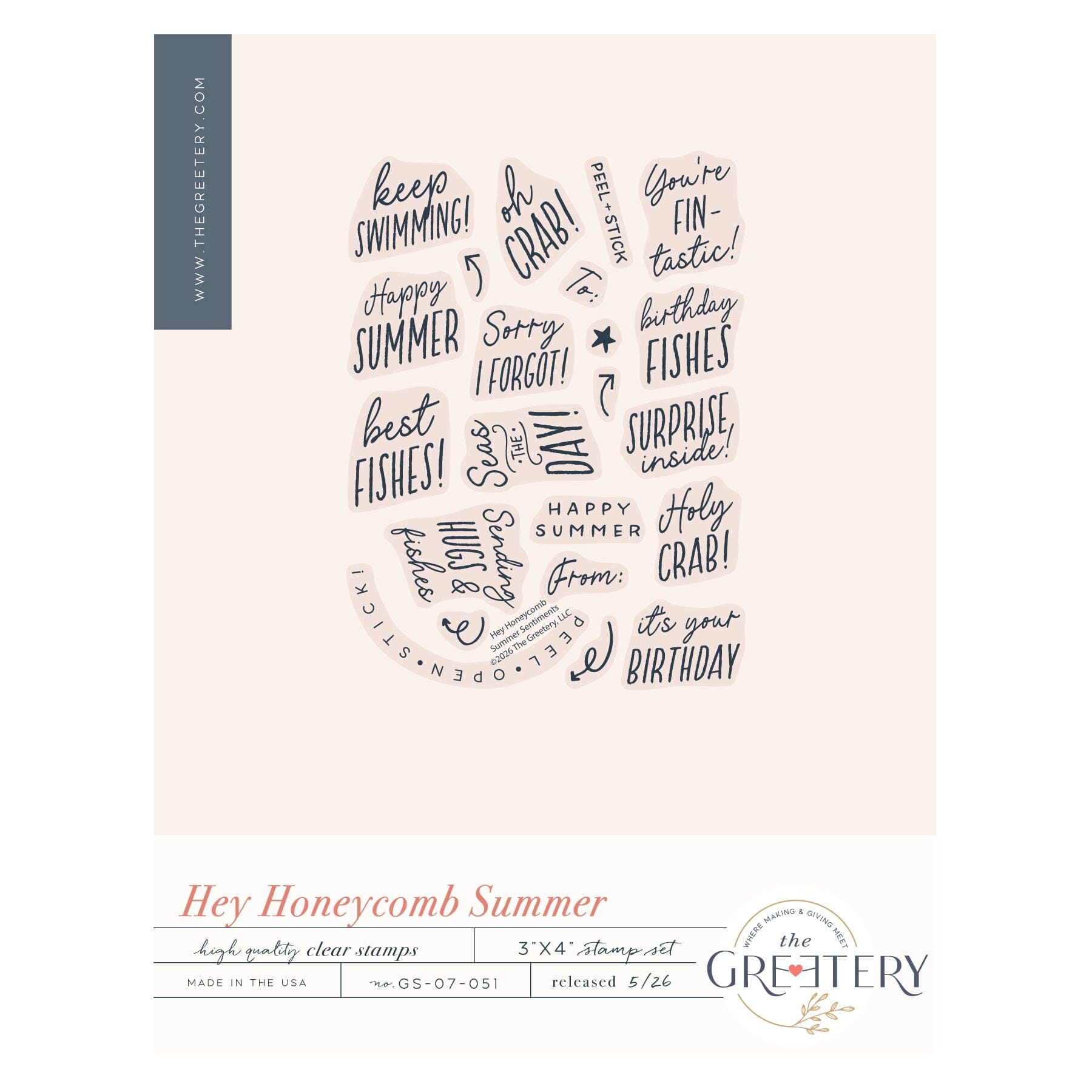 Hey Honeycomb Summer Sentiments Stamp Set