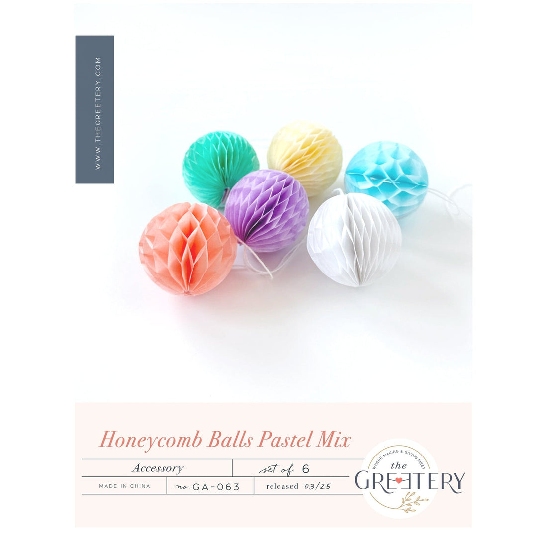 Honeycomb Balls Pastel Mix
