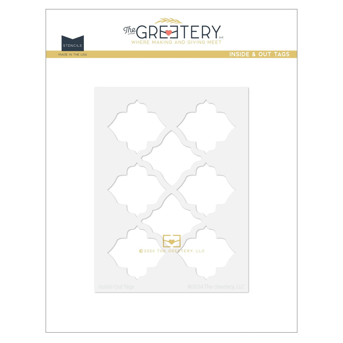 Inside & Out Tags Stencil