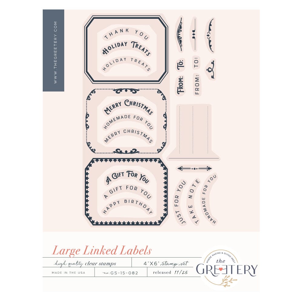 Large Linked Labels Stamp Set