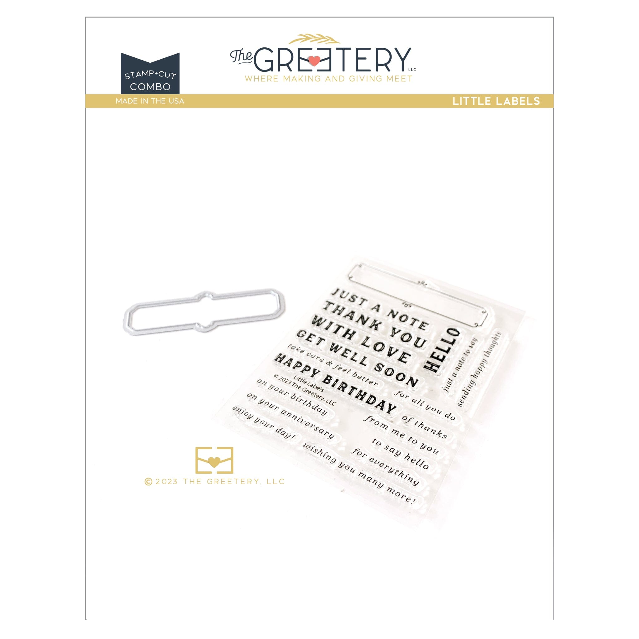 Little Card Label Little Labels Stamp + Cut Combo – The Greetery
