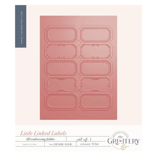 Little Linked Labels Embossing Folder – The Greetery