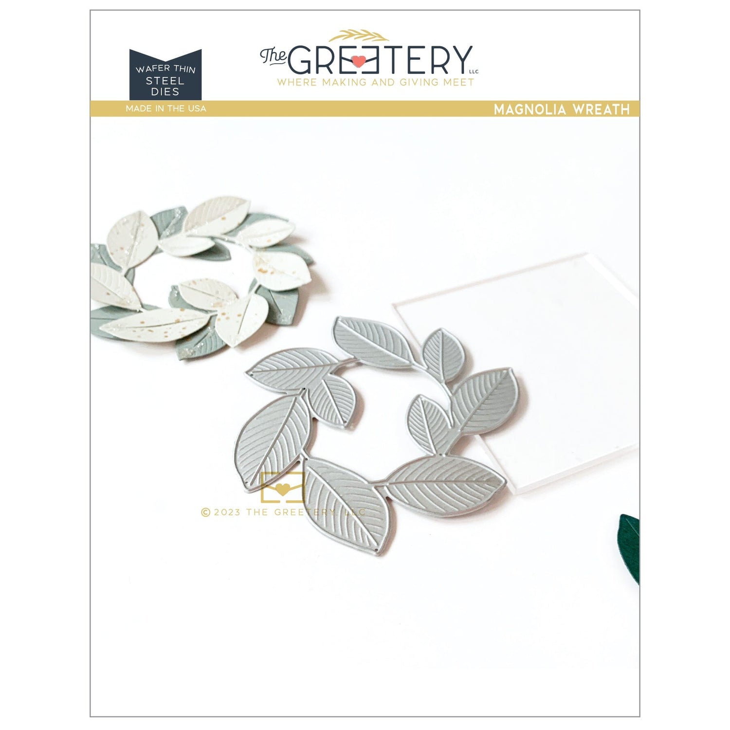 Magnolia Wreath Die