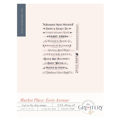Market Place Eerie Avenue Stamp Set