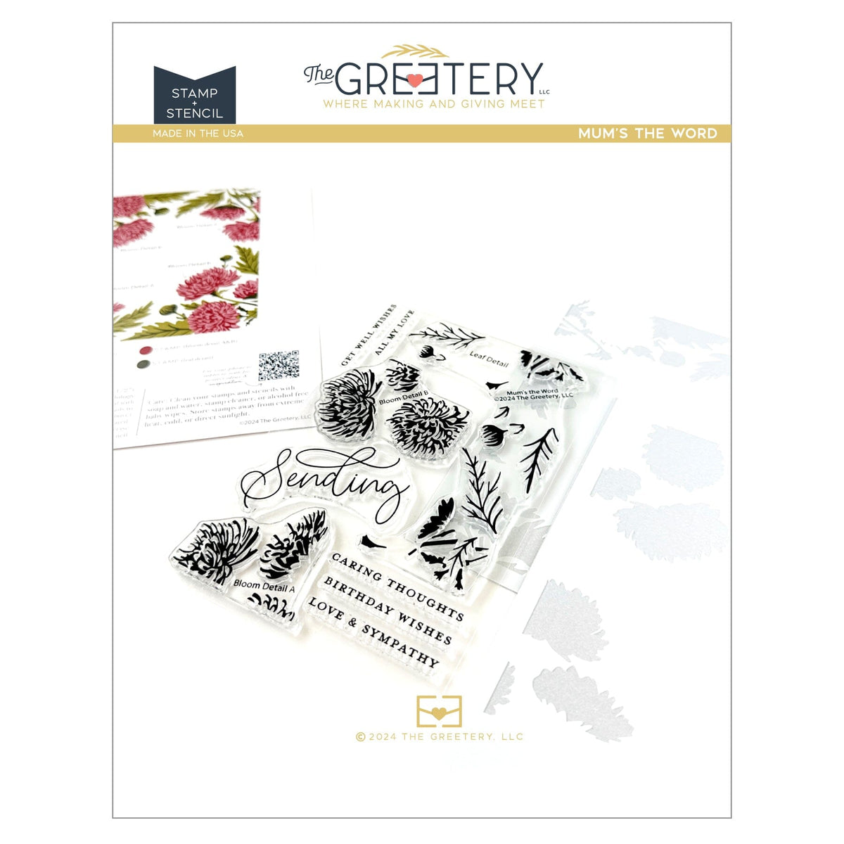 Mum’s the Word Stamp + Stencil – The Greetery
