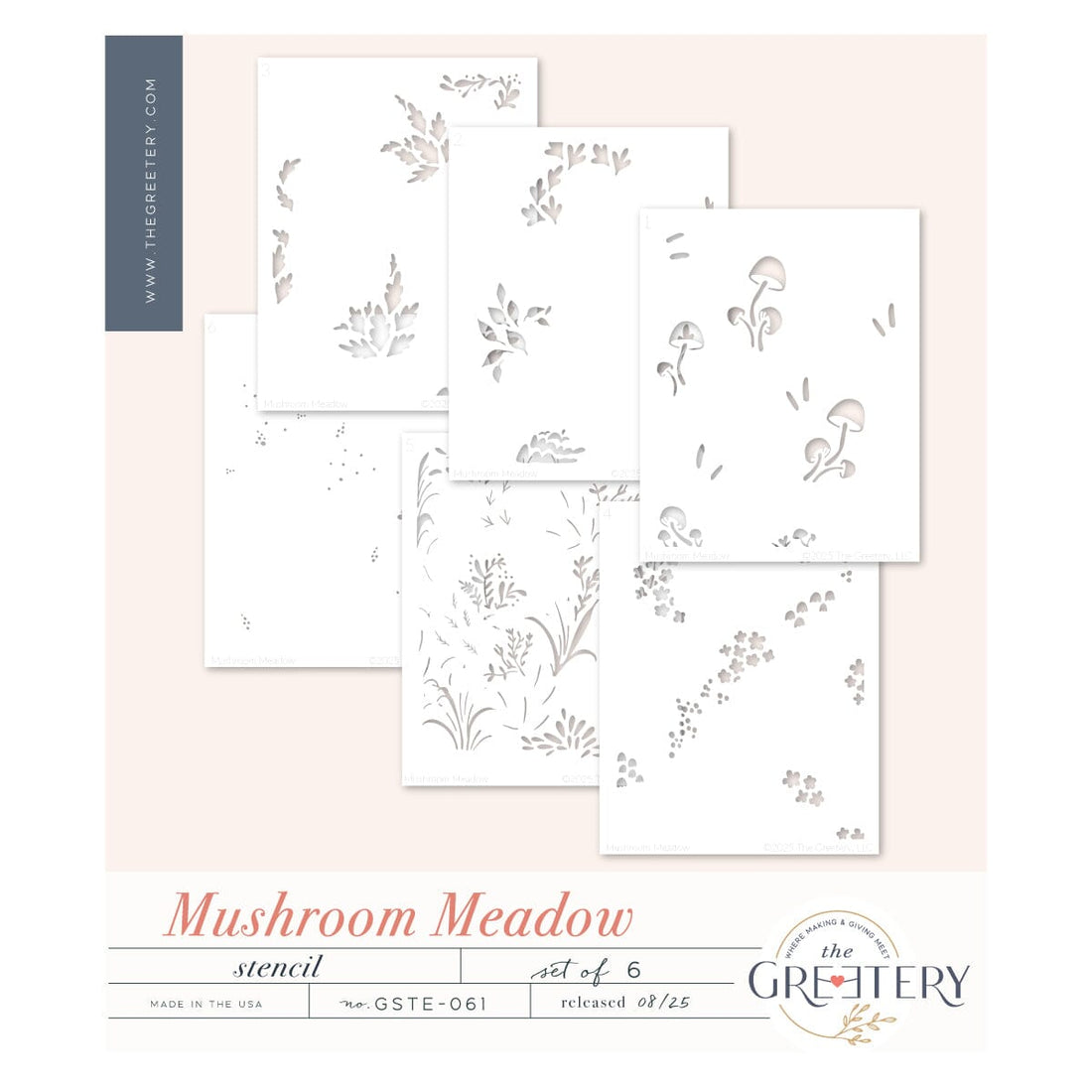 Mushroom Meadow Stencil