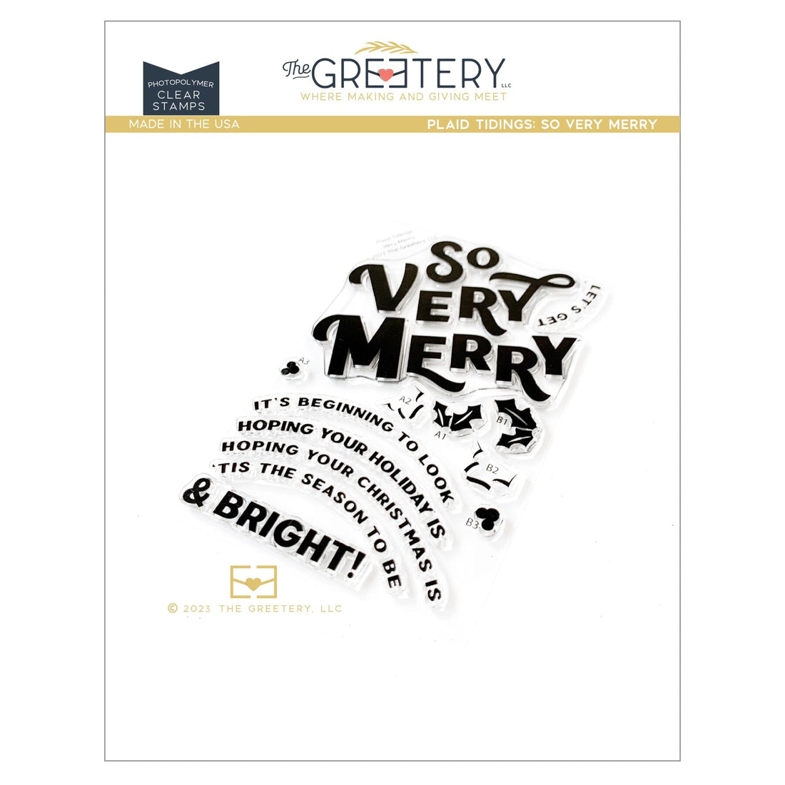Plaid Tidings: Very Merry Stamp Set