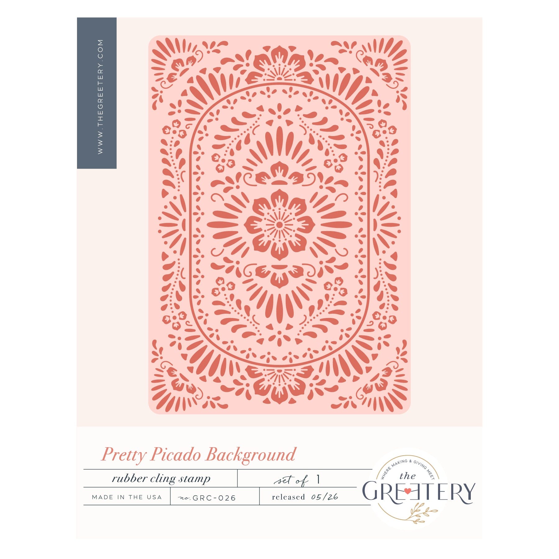 Pretty Picado Background Stamp